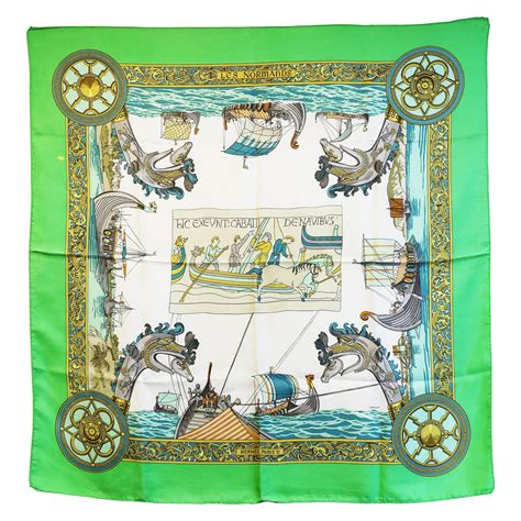 hermes scarf les normands|Hermès scarf Les Normandes designed by Ledoux 1971 .